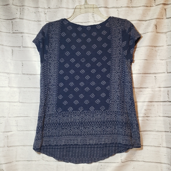 Lucky brand linen cap sleeve top style 7W82360 - Picture 2 of 6